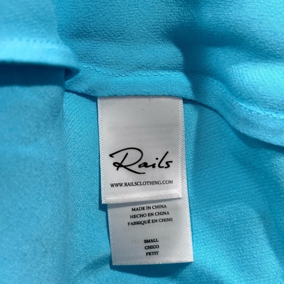 Rails Kaiden Silk Midi Slip Dress Womens Size Small Azure Blue Aqua Retails $238 - Picture 8 of 9